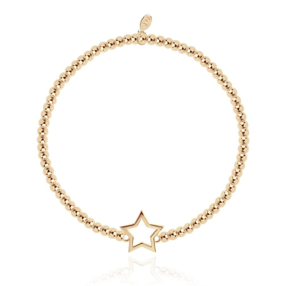 Christmas Cracker - Star - Gold - 17.5cm Stretch Bracelet