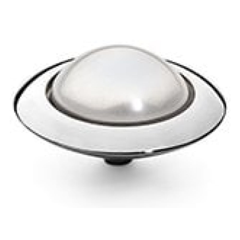 Famosa Silver 16mm Tondo Ring Top White Pearl
