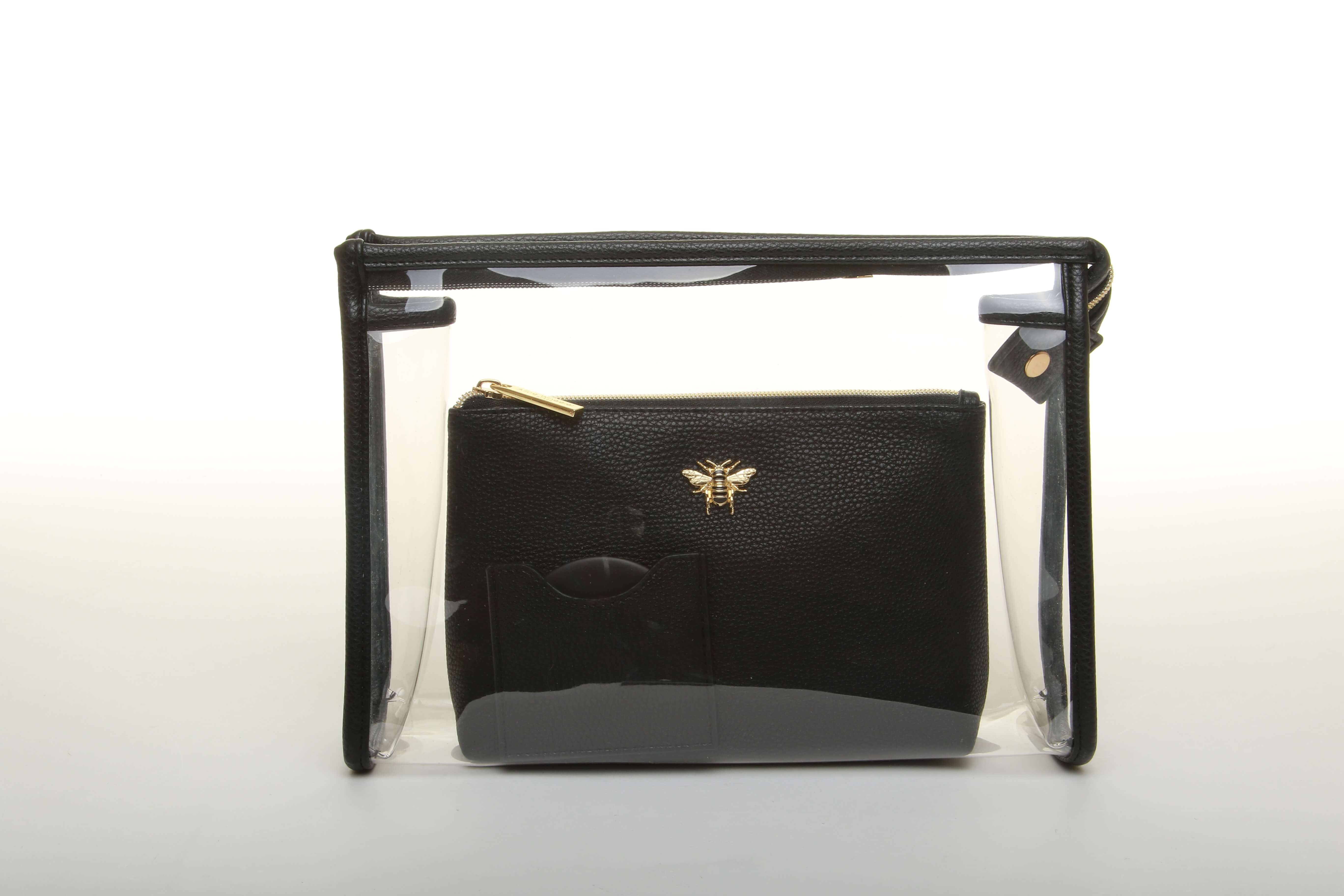 3 Piece Beauty/Makeup Gift Set In Black