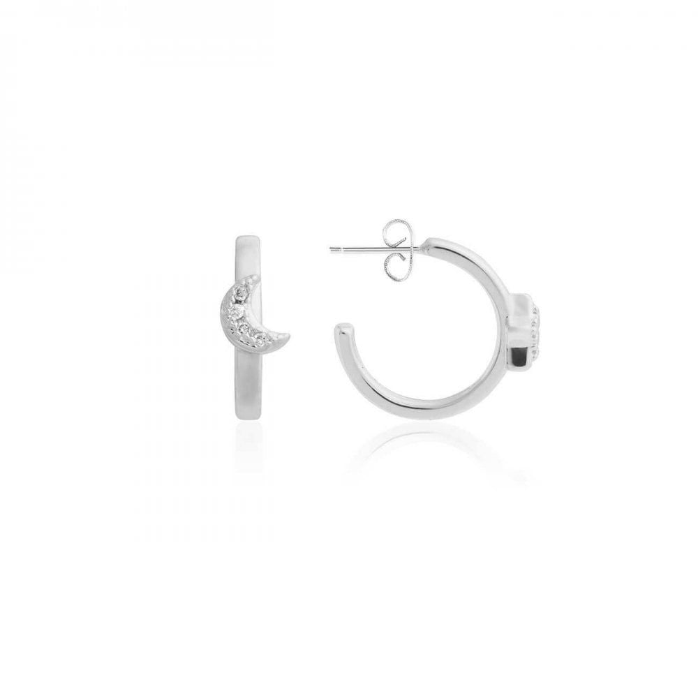 Estelle | Silver | Star & Moon Hoop | Earrings