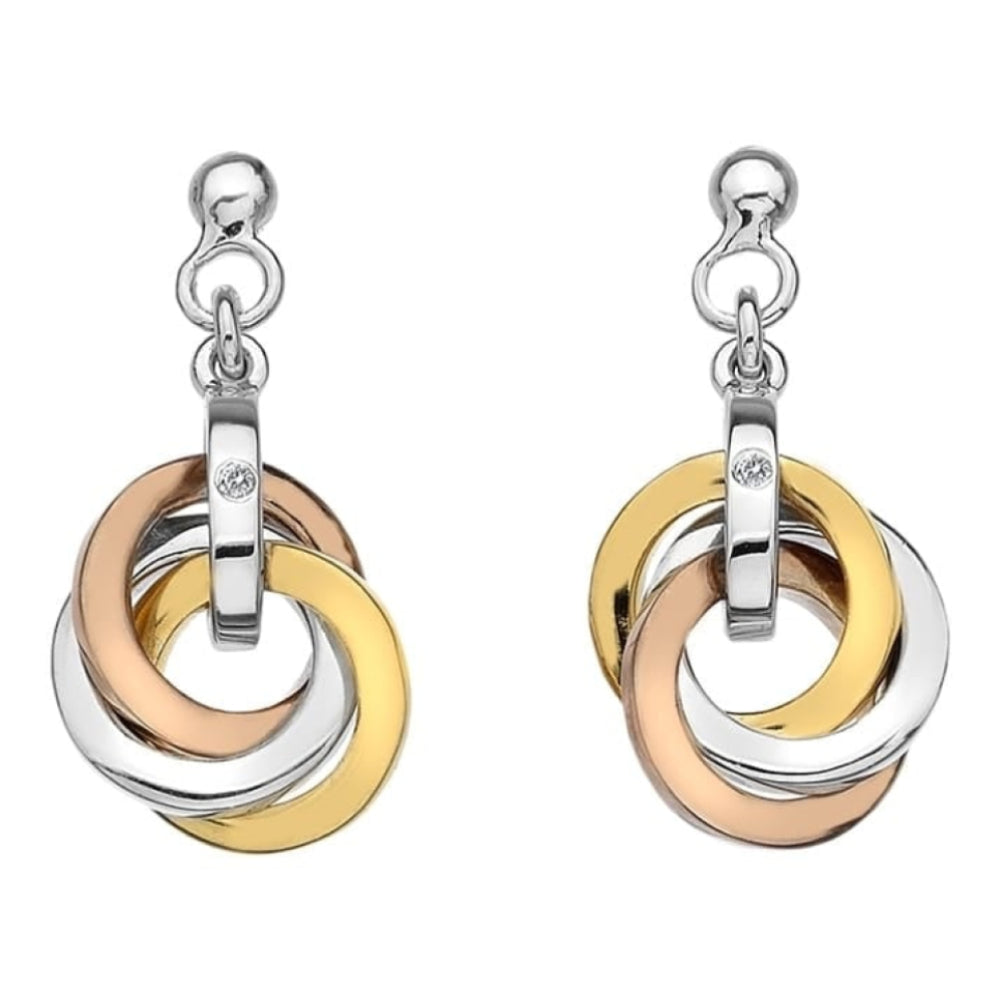 Trio Earrings - Rose and Yellow Gold Plated Accents