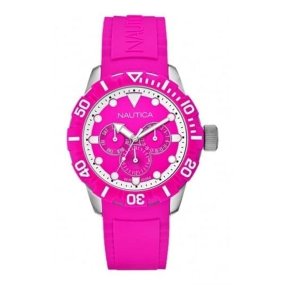 NSR 101 Pink Rubber Multifunctional Watch