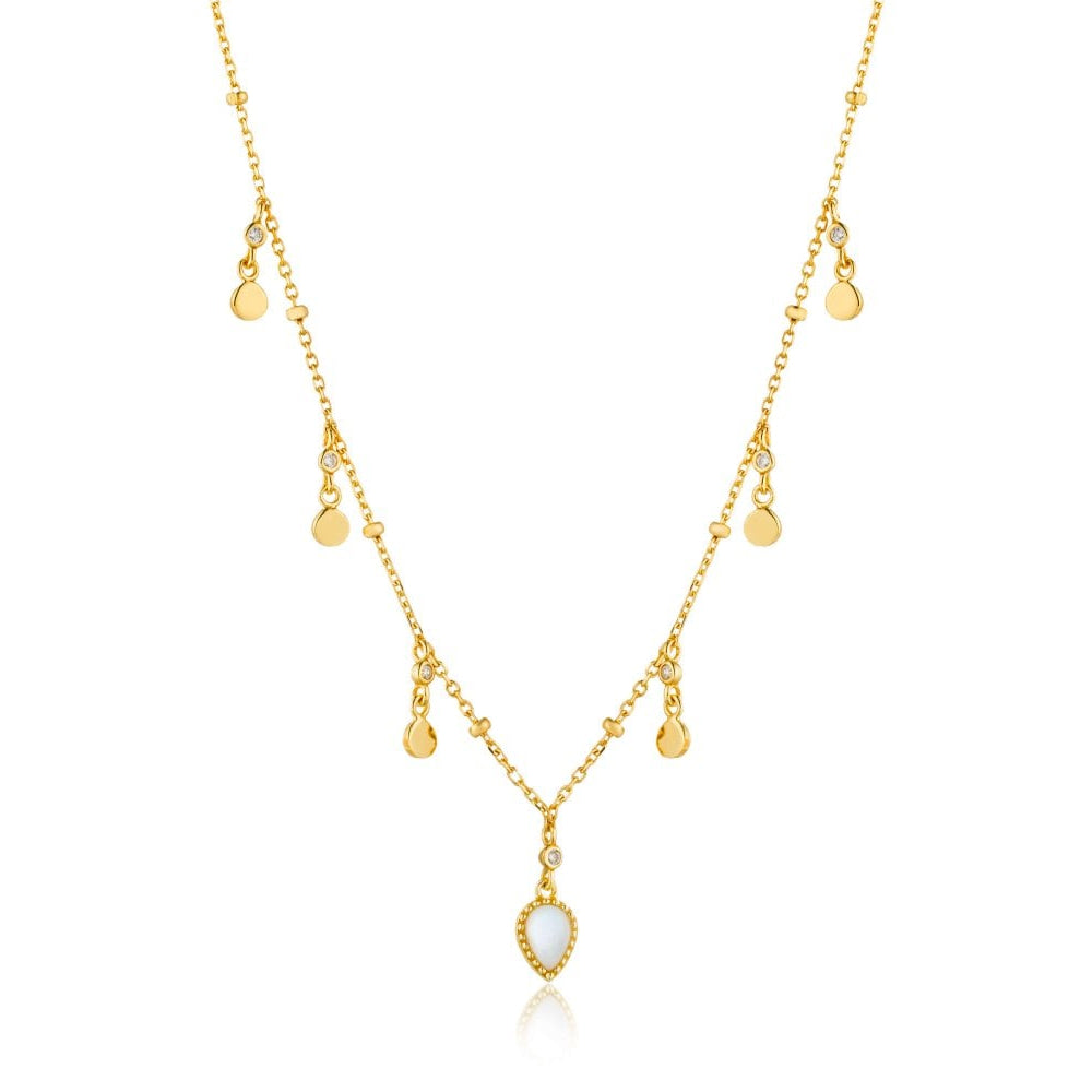 Dream Drop Discs Necklace Gold