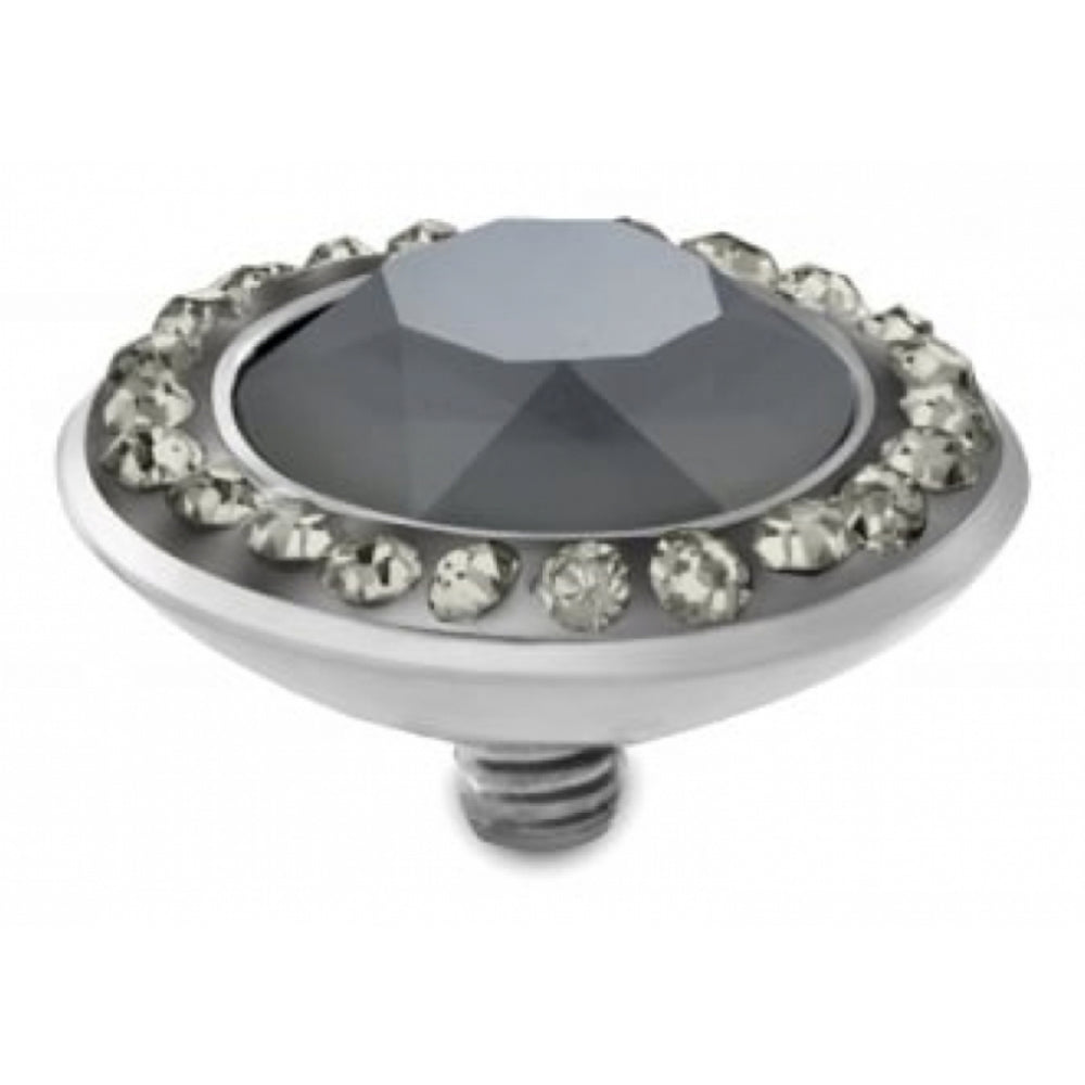 Famosa Dark Grey Stainless Steel Tondo Deluxe 13mm Ring Top