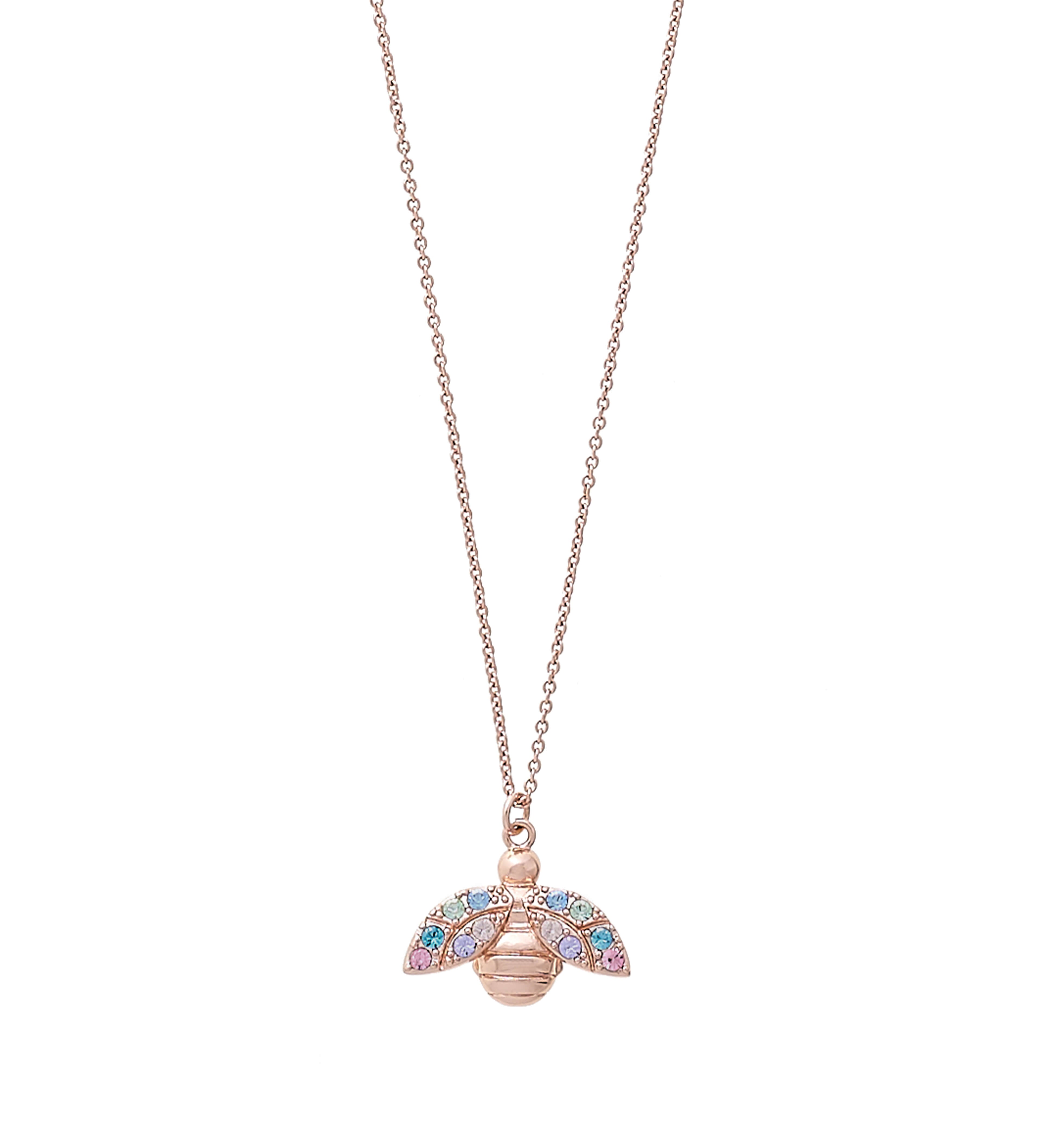 Rainbow Bee 18K Rose Gold Plating Necklaces