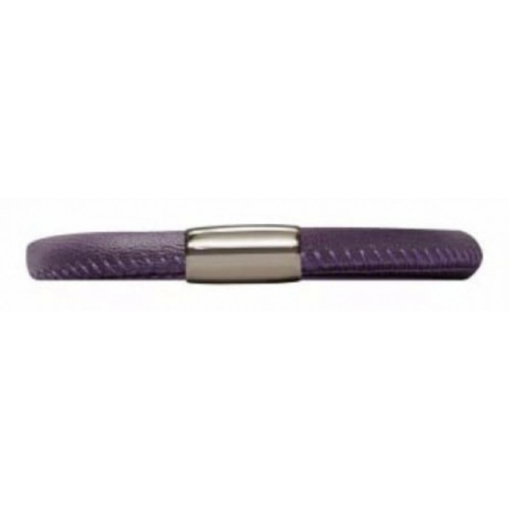 Dark Purple Single Band Leather Bracelet