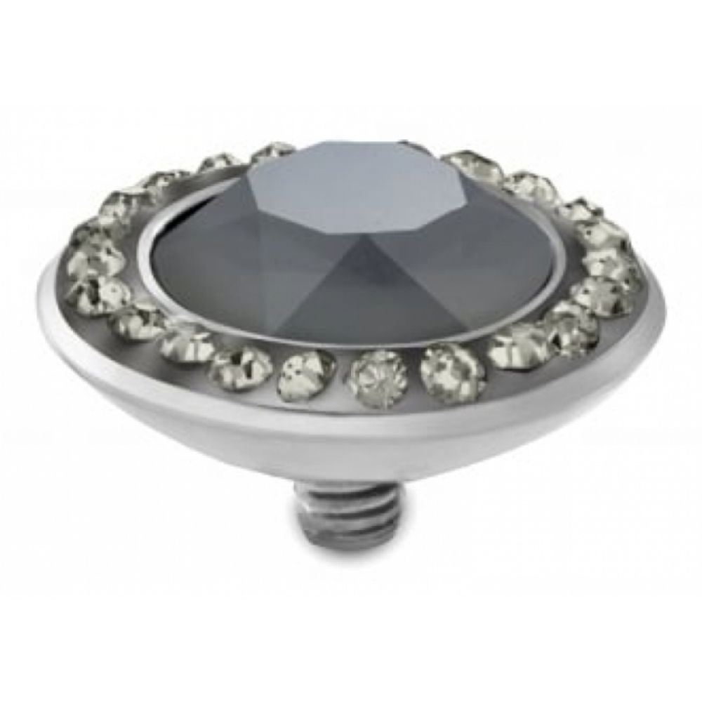 Famosa Dark Grey Stainless Steel Tondo Deluxe 13mm Ring Top