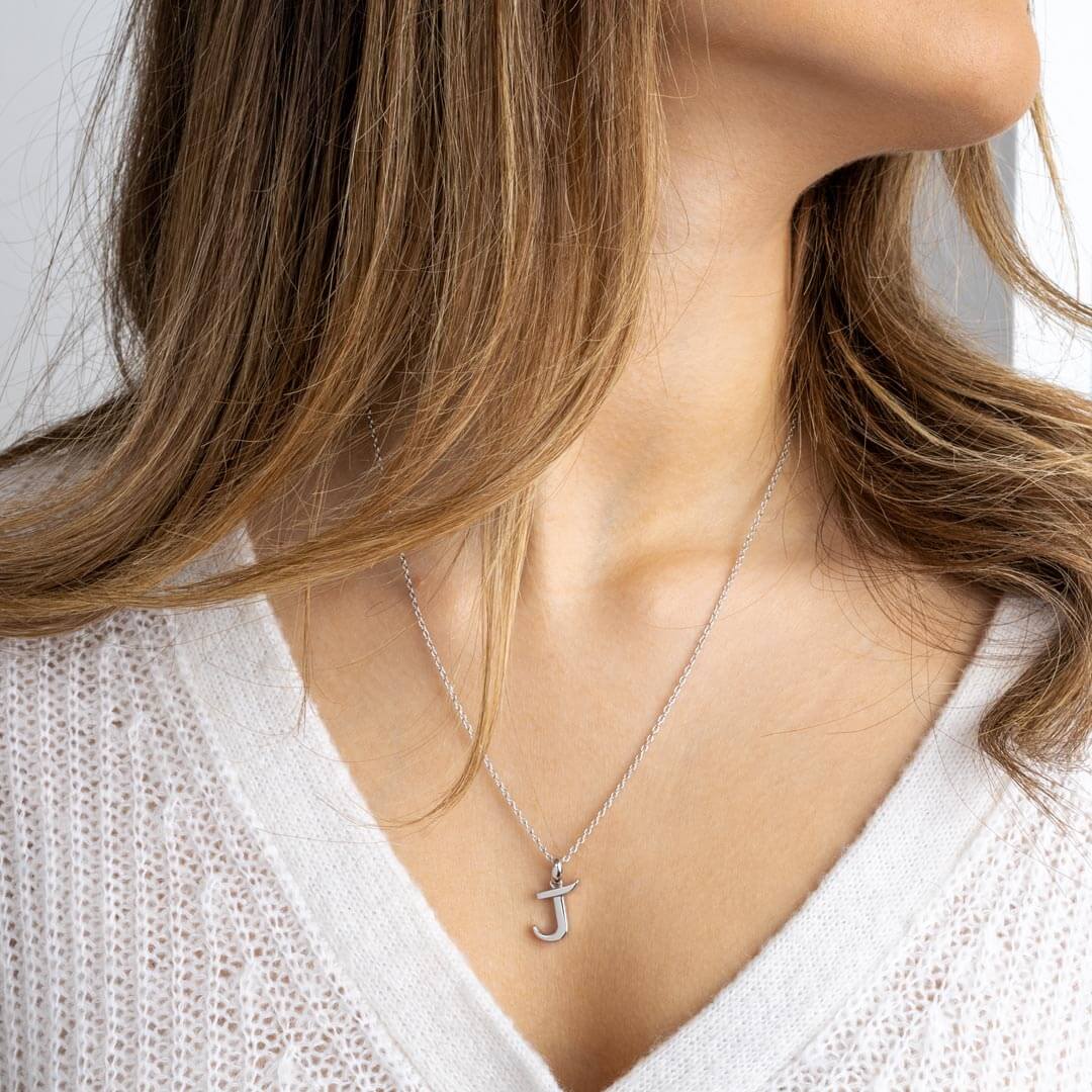 Signature Skript Capital J Initial Necklace