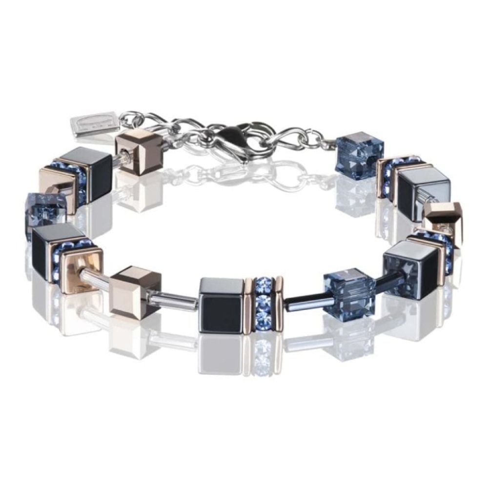 Geo Cube Blue- Black Bracelet