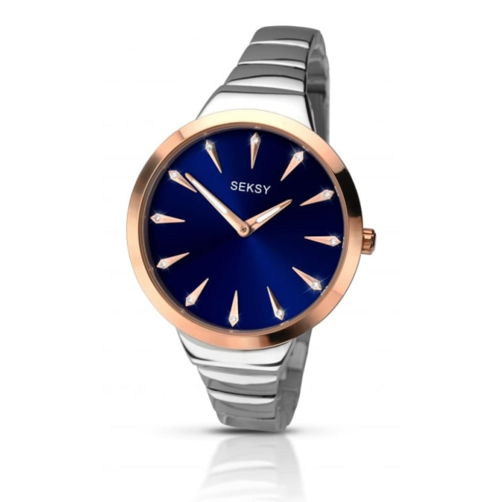 Ladies' Stainless Steel Bracelet Watch With Swarovski Crystals