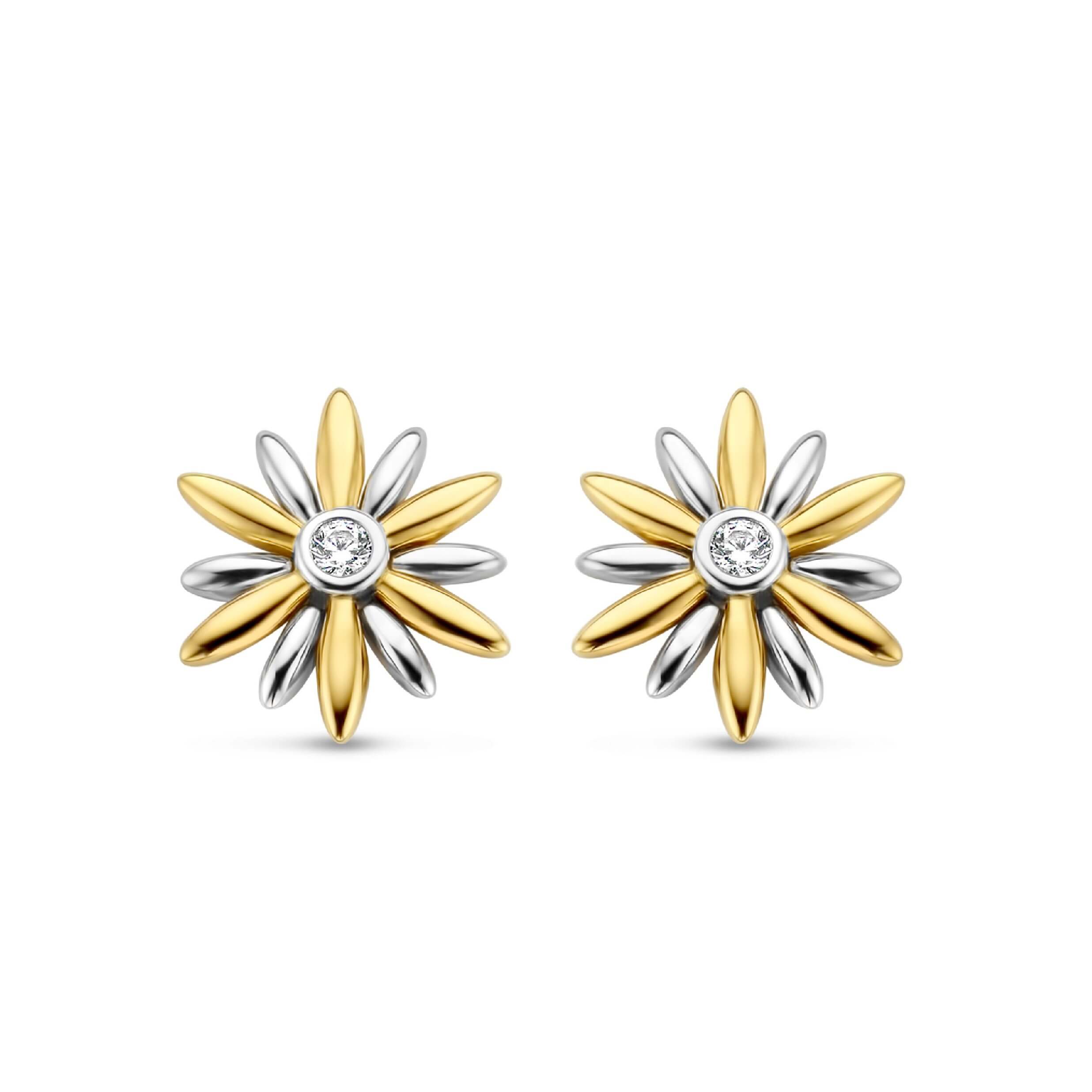 Two Tone Large Stars Studs