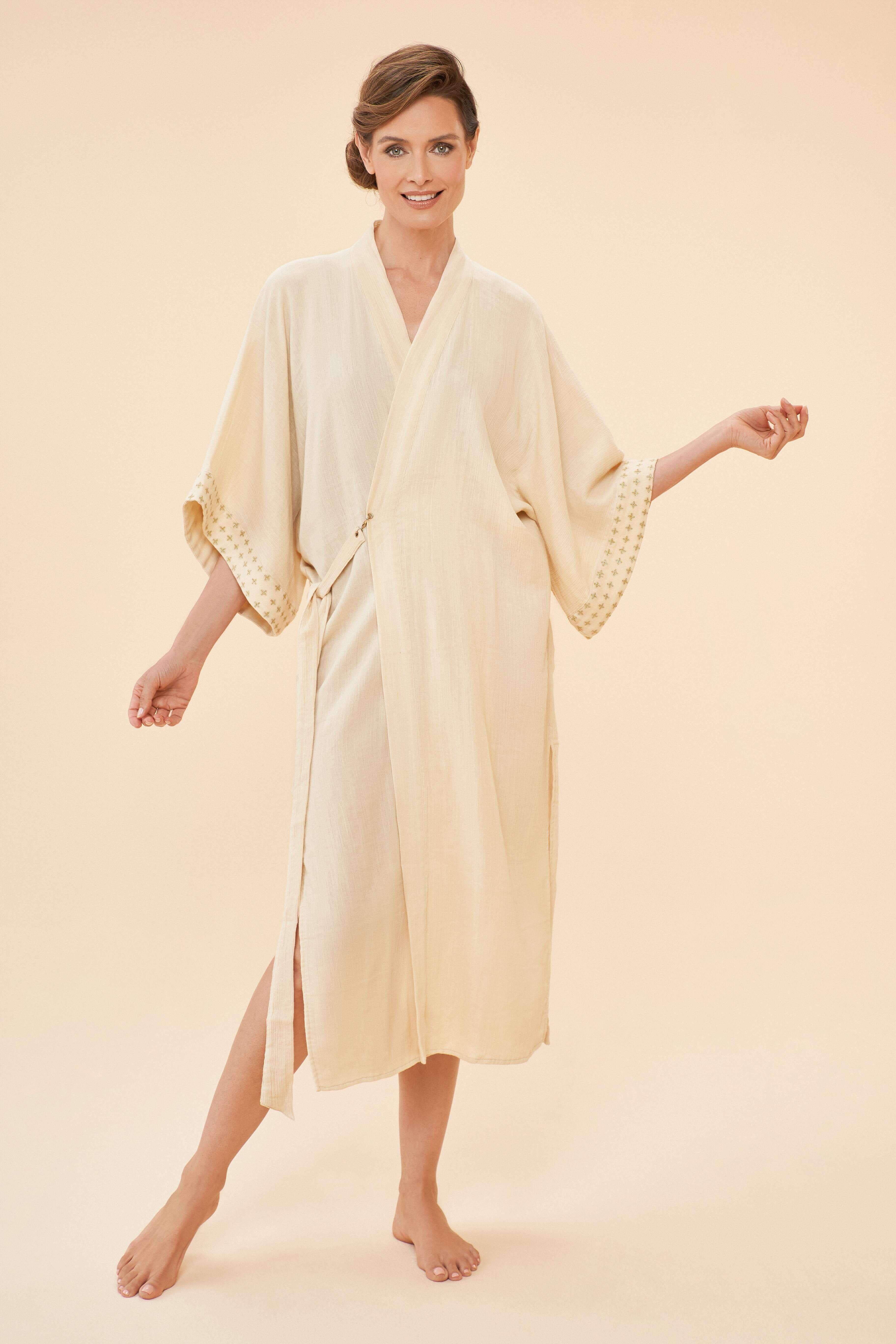 Organic Cotton Retreat Gown In Coconut