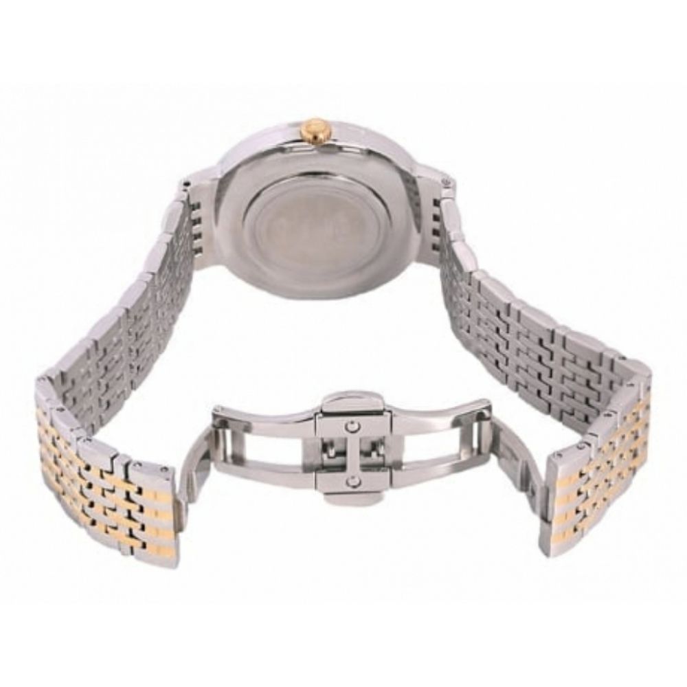 Two Tone Gold Plated Gents Bracelet Wristwatch