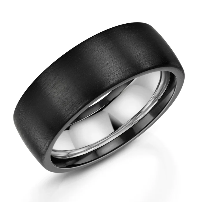 Black Zirconium 8mm Matt Ring