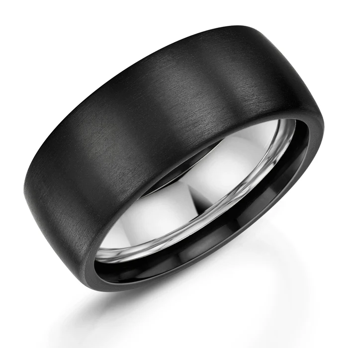 Black Zirconium 9mm Matt Ring