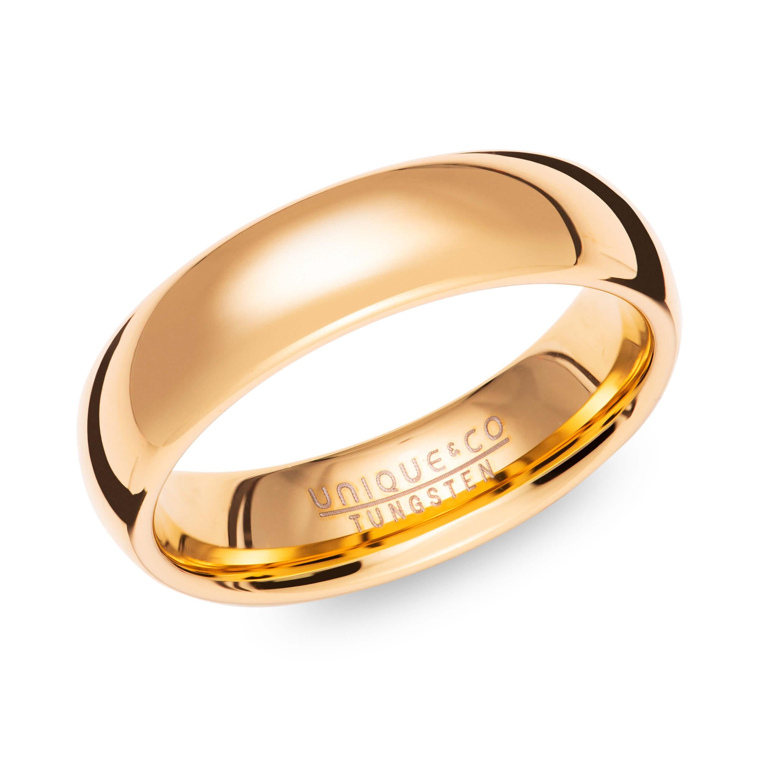 Yellow Gold Plated Ring 6mm