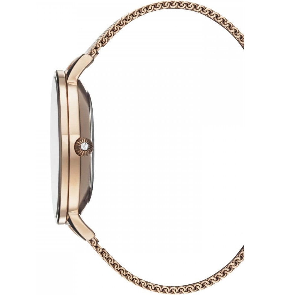Rose Gold Plated Case & Dial With Mesh Strap Ladies Watch