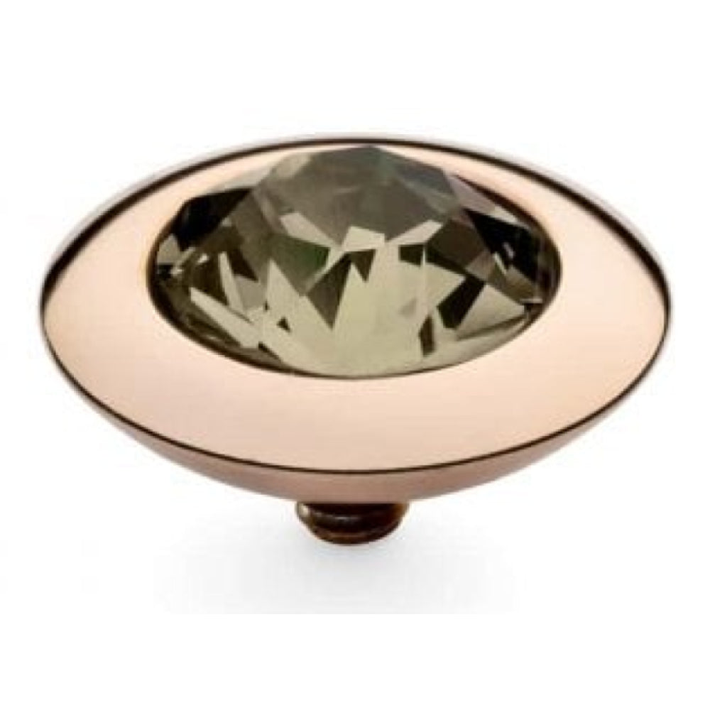 Famosa Rose Gold 13mm Tondo Ring Top Greige
