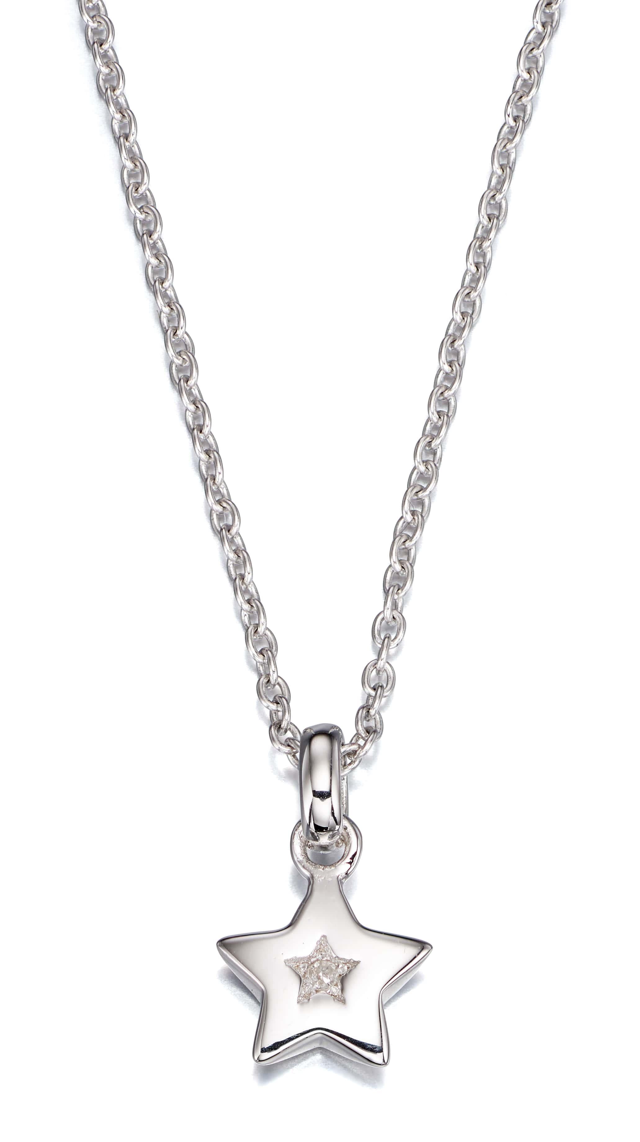Kirsty - Diamond Star Pendant & Chain Baby Necklace