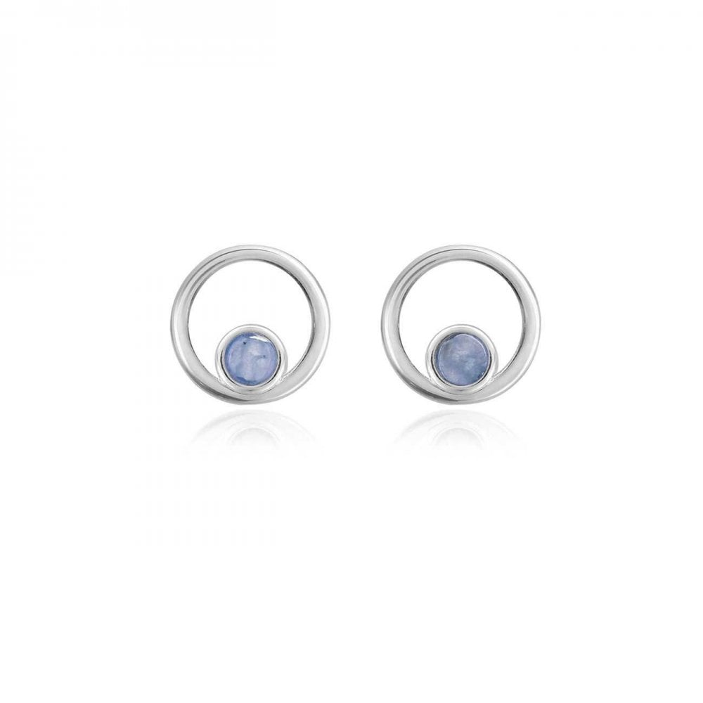 Treasure The Little Things | Birthstone March Aqua Crystal | Silver | Earring Box