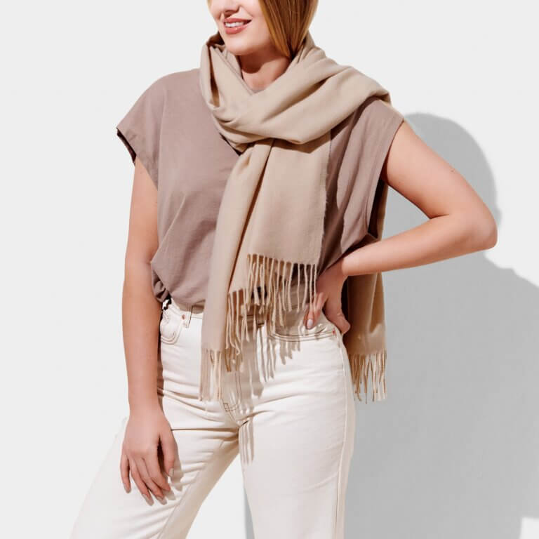 Blanket Scarf | Taupe | 190cm X 75cm X 0.5cm