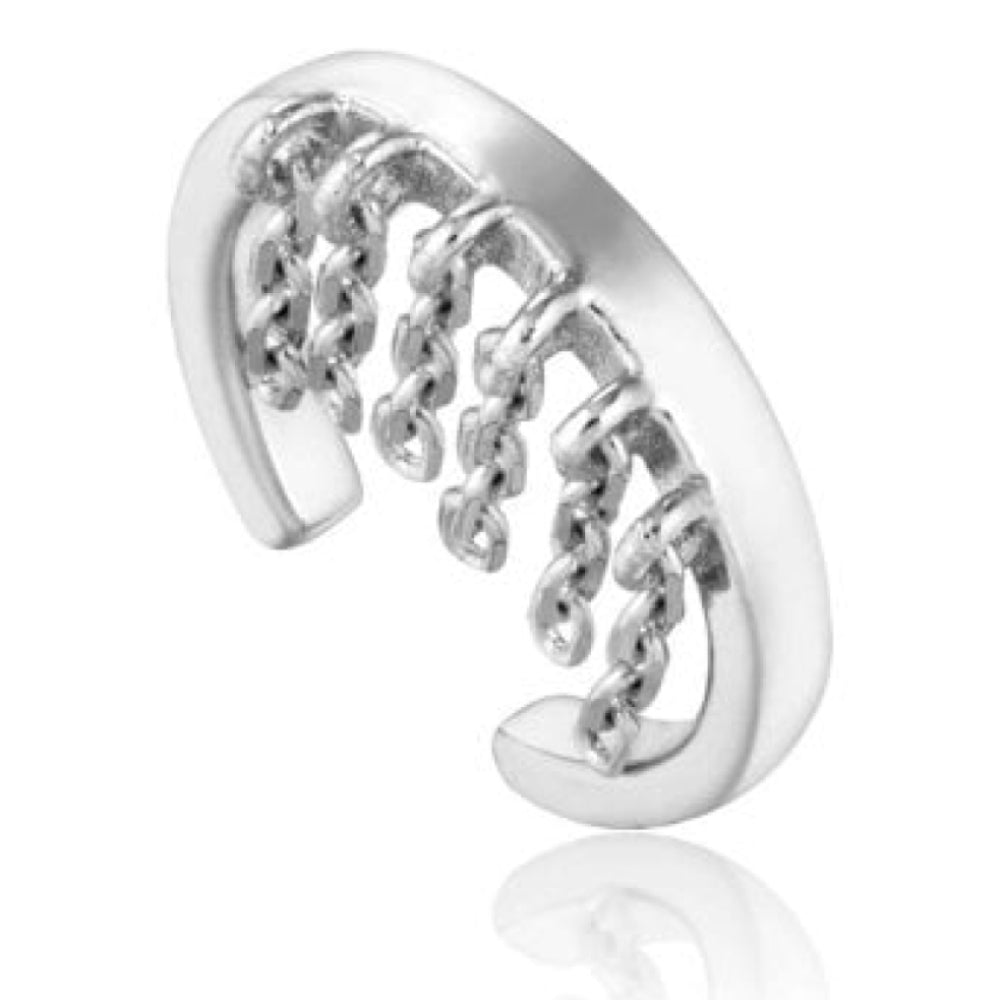 Fringe Fall Ear Cuff Silver