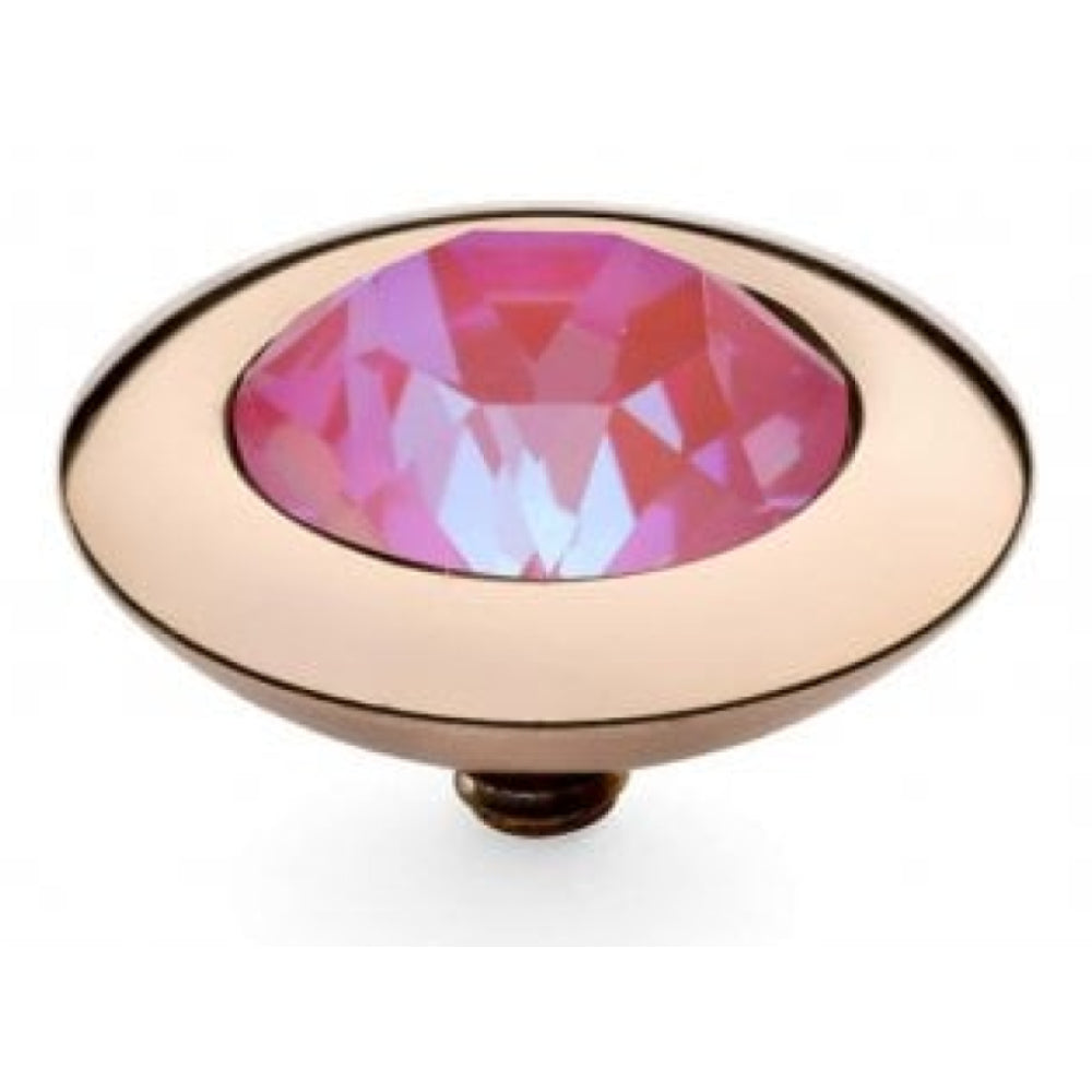 Lotus Pink Delite Crystal Interchangeable Top Tondo (Rg/P)