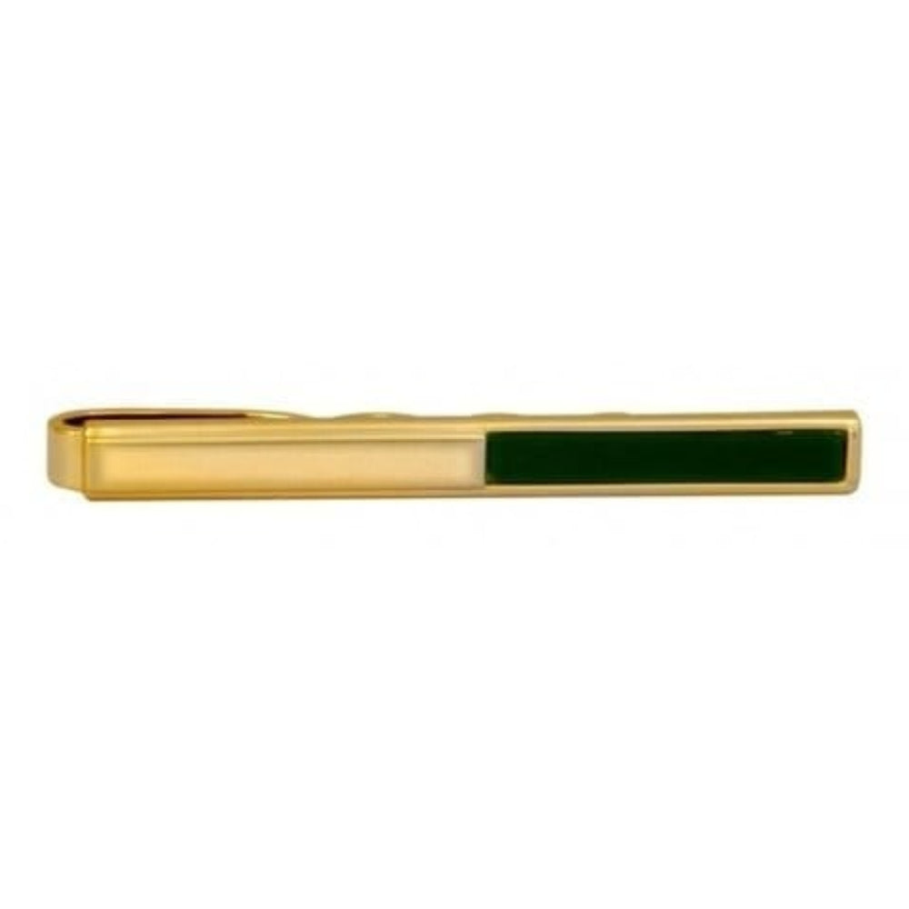Gold Plated Half Bloodstone Tie Bar