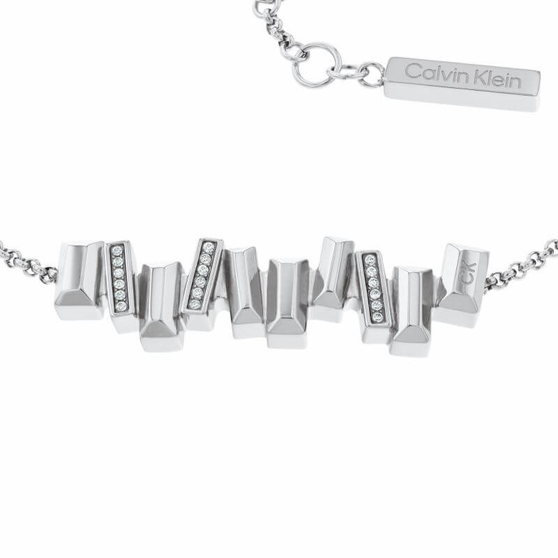 Luster Stainless Steel Crystal Set Bracelet
