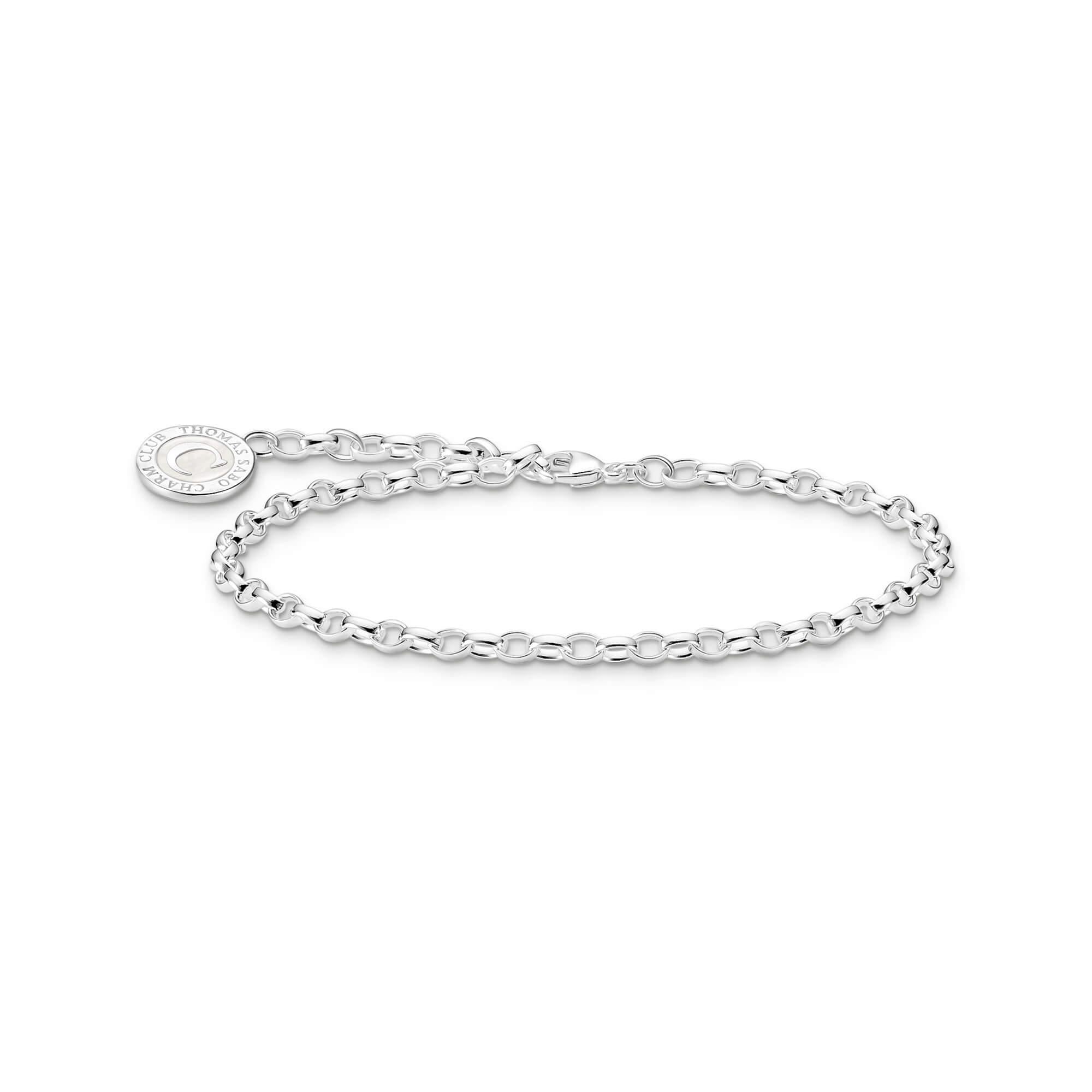 Member Charm Wide Anchor Link Bracelet With White Charmista Coin