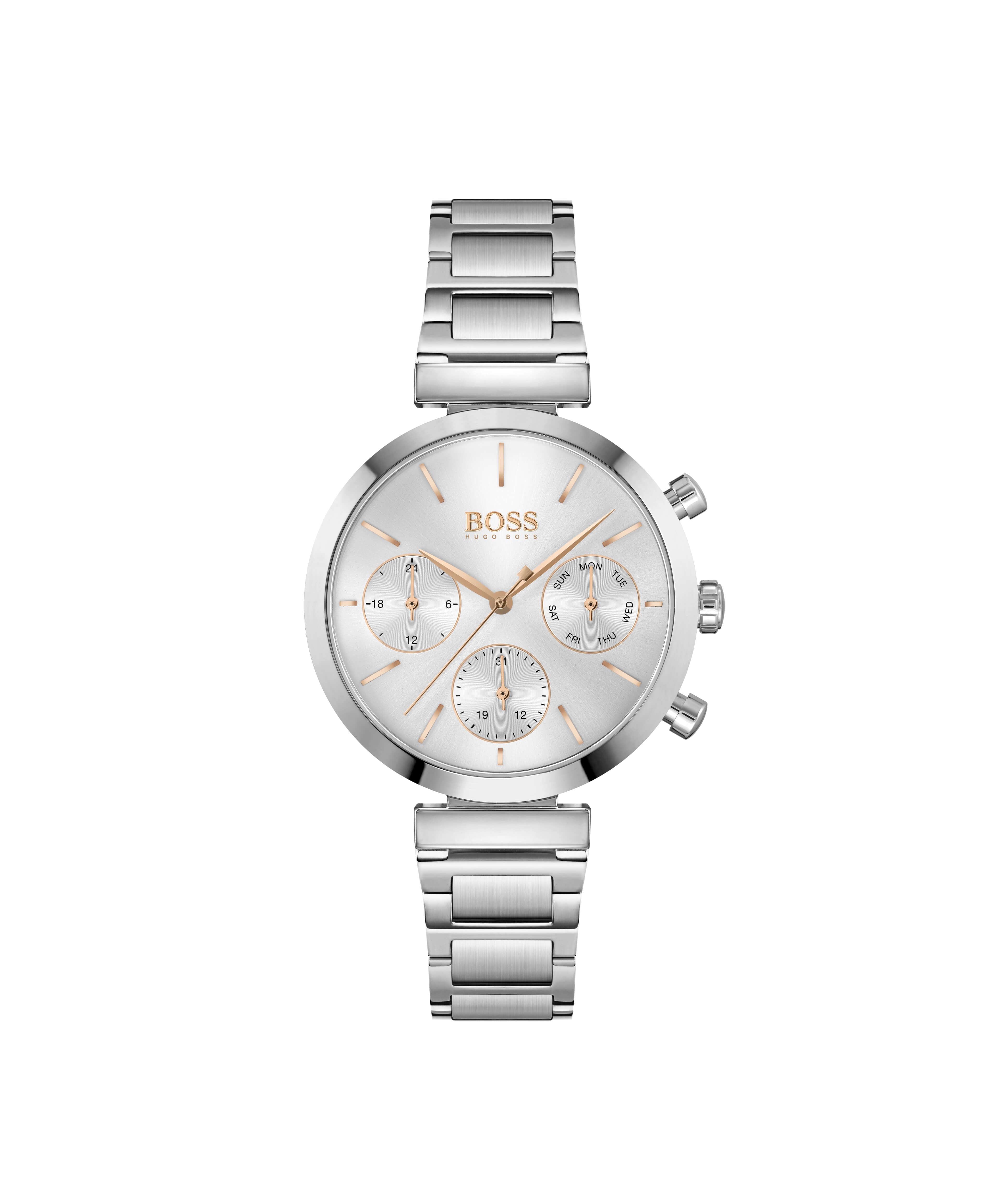 Flawless Silver & White Multifunction Ladies Watch
