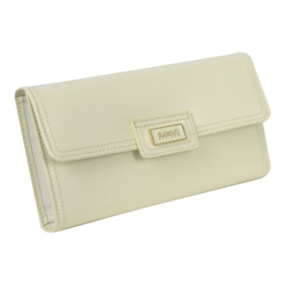 Cream Leather Jewellery Roll