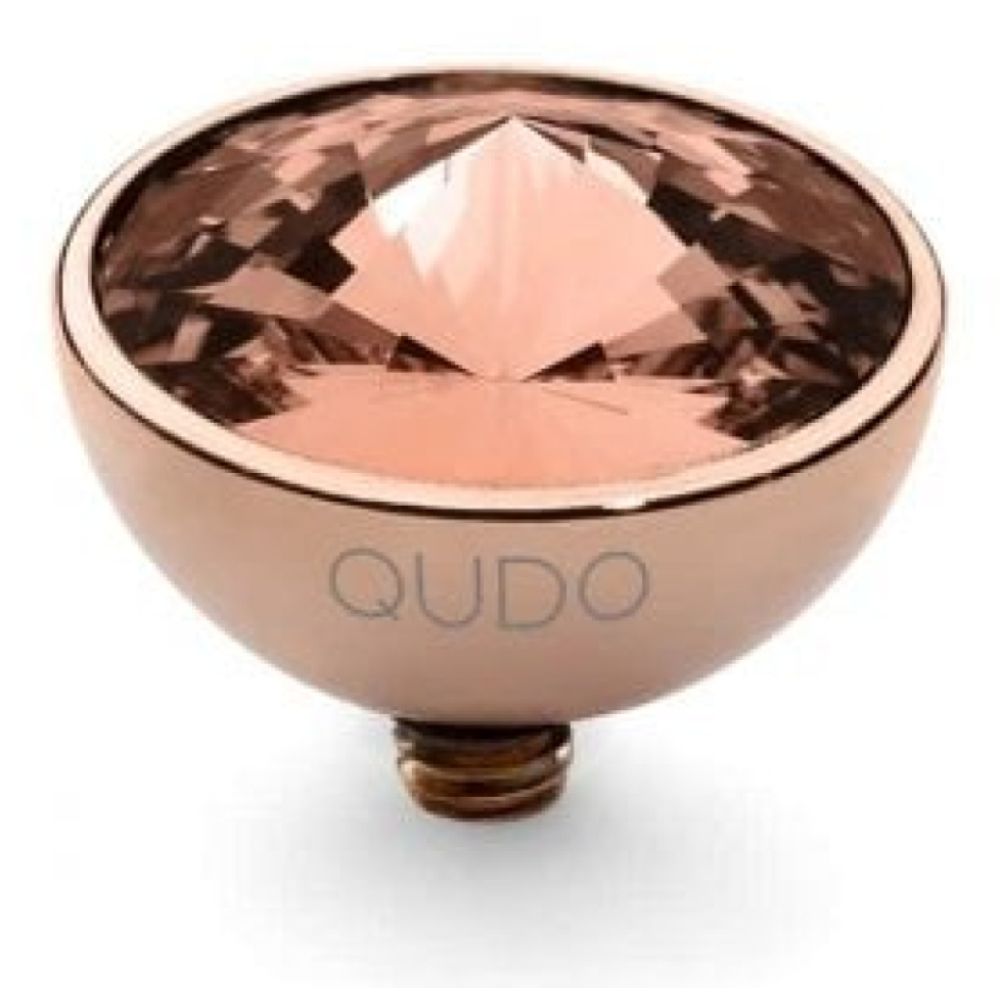 Famosa Rose Gold 11.5mm Bottone Ring Top Blush Rose