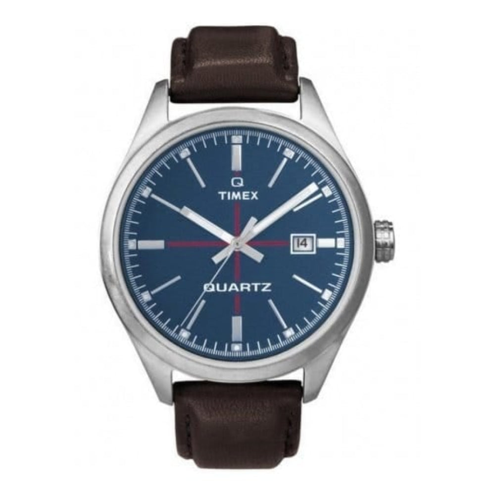 Gents Retro Blue Dial Brown Leather Strap Watch