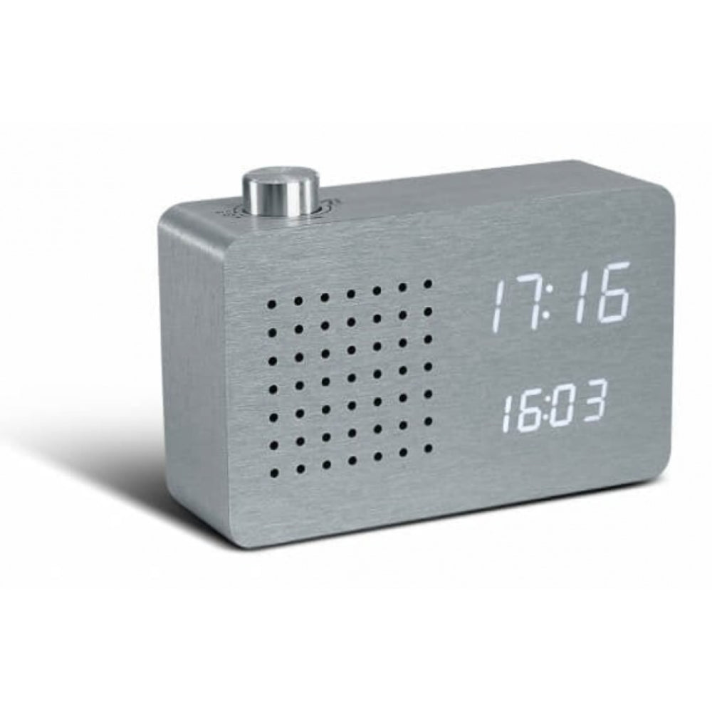 Aluminium Radio Click Clock