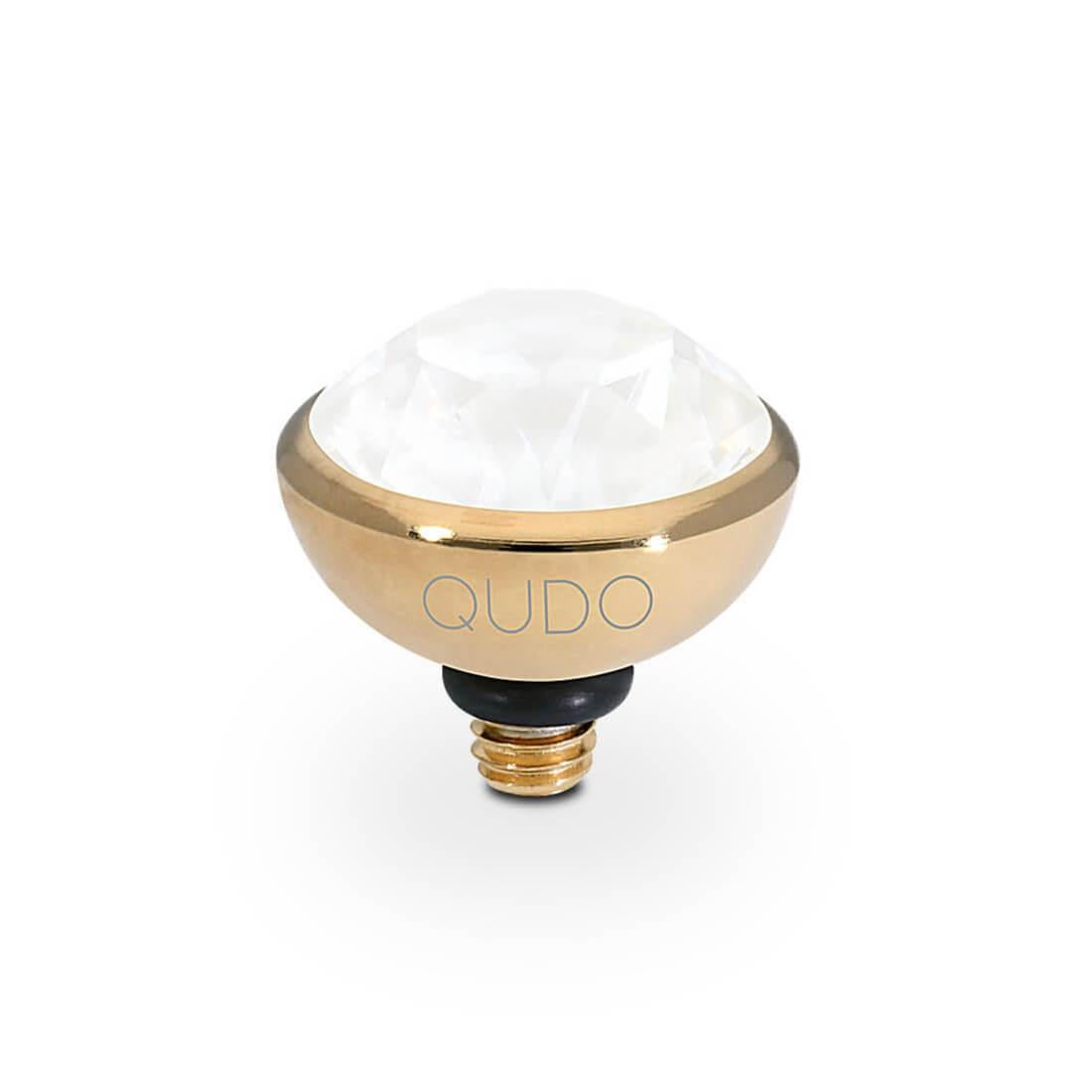 Bottone Crystal Electric White Ignite 10mm Top (G/P)