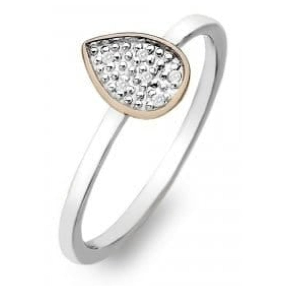 Rose Gold Plated Teardrop Ring
