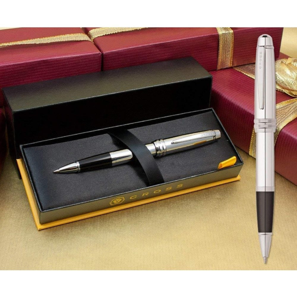 Bailey Polished chrome Rollerball Pen