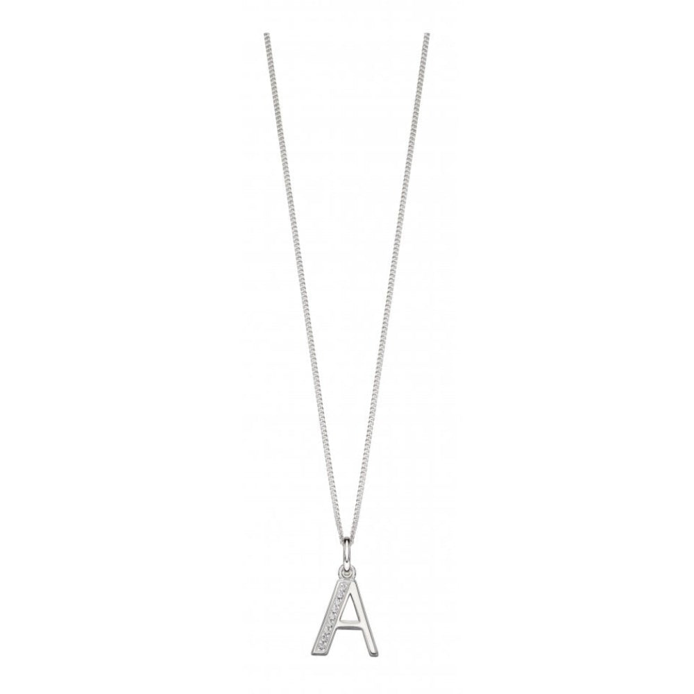 Art Deco Initial 'A' CZ Pendant