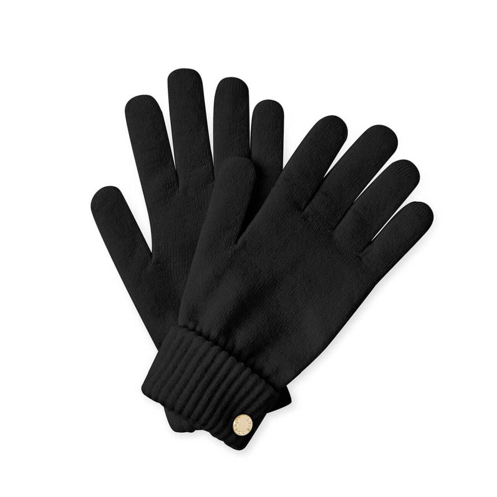 Chunky Knit Gloves | Black- Medium Fit