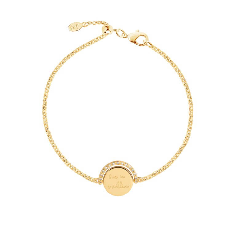 Positivity Pendants | One In A Million | Gold | Bracelet | 19cm Adjustable