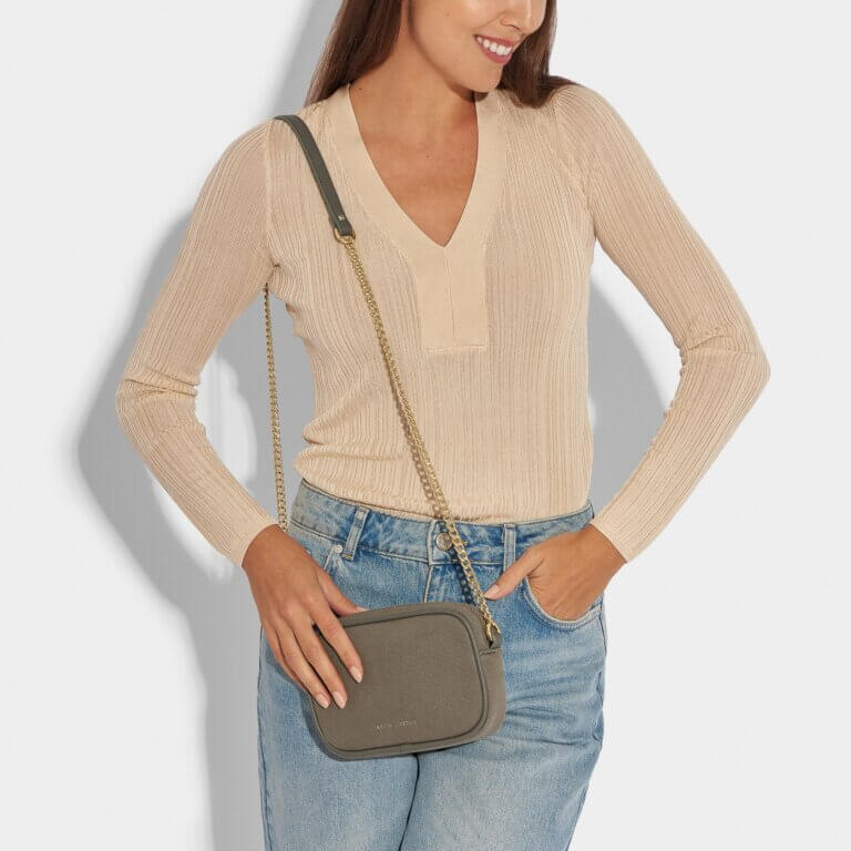 Amalfi Canvas Millie Crossbody Bag Khaki