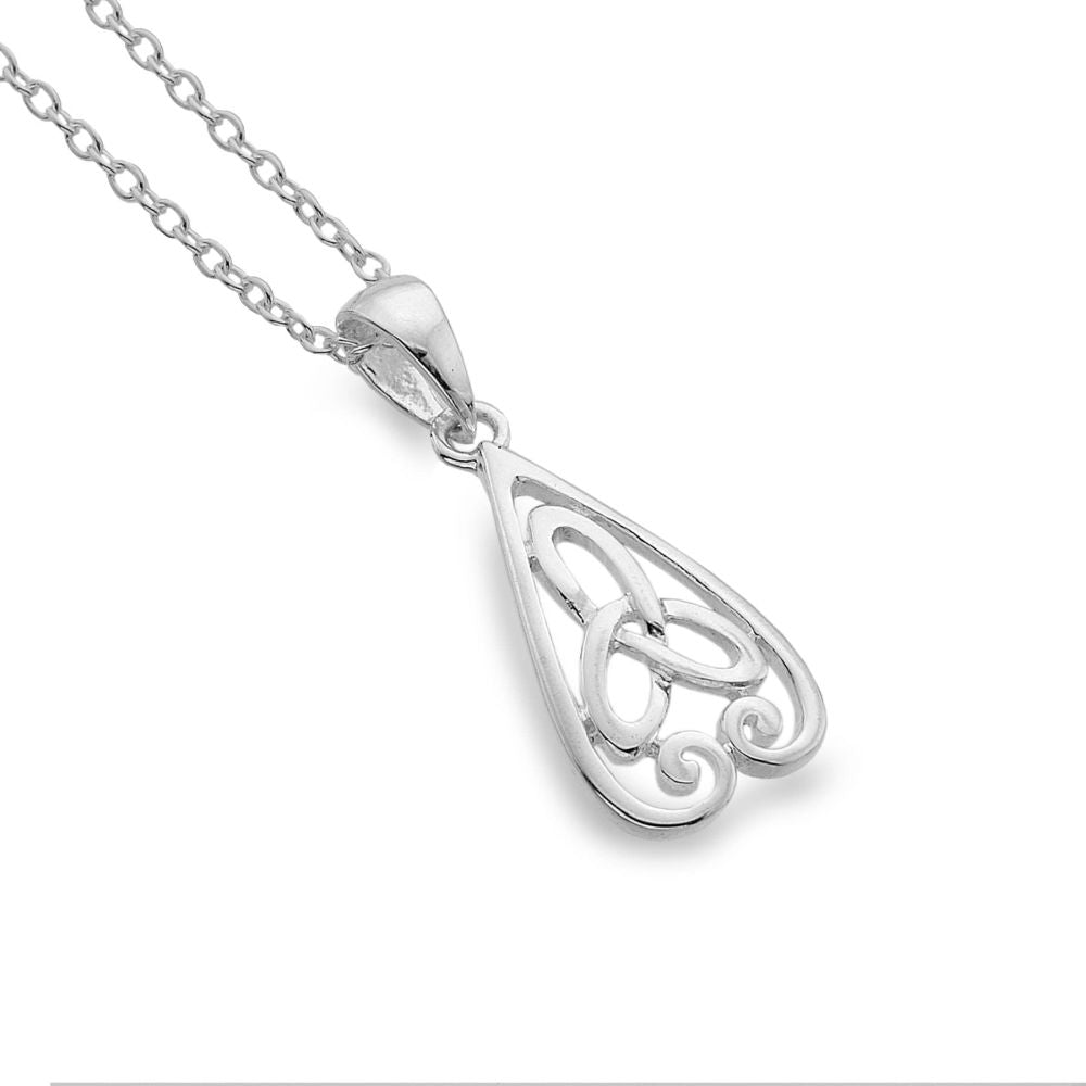 Trinity Knot Spirals Pendant Necklace