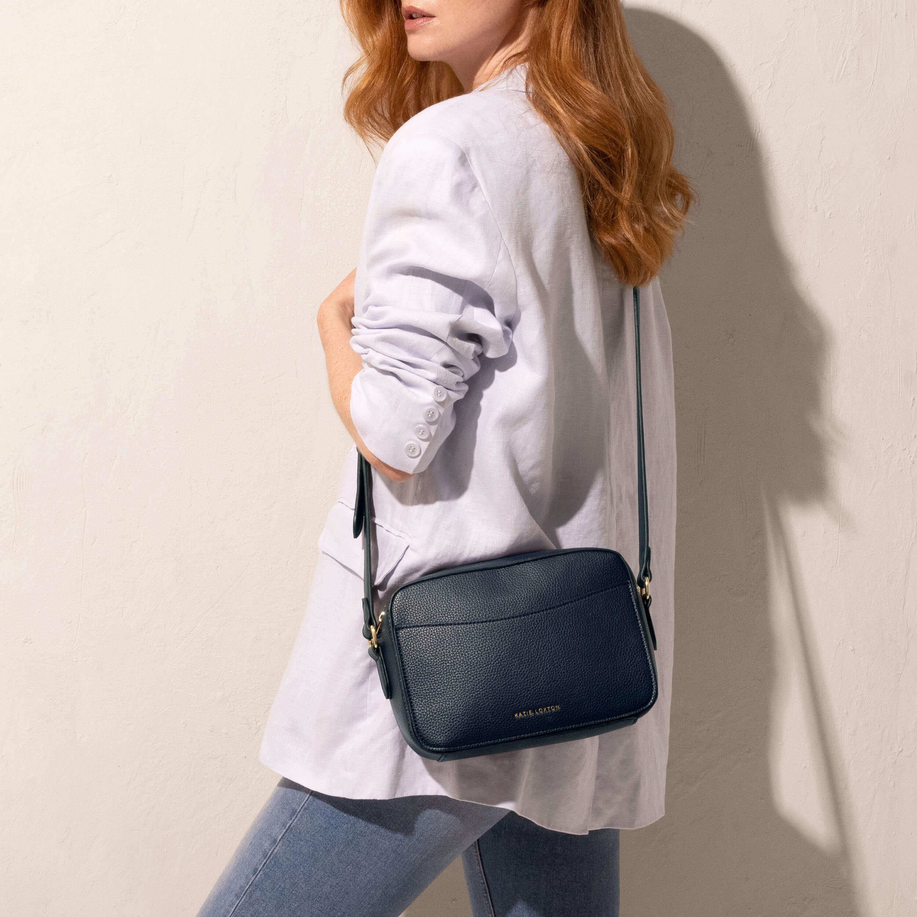 Cara Crossbody Bag | Navy | 16 X 23 X 7.5cm