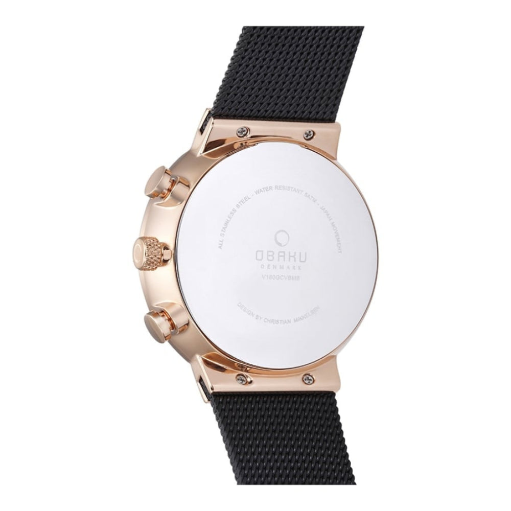 STORM - NIGHT Rose Gold Plated Chronograph Watch