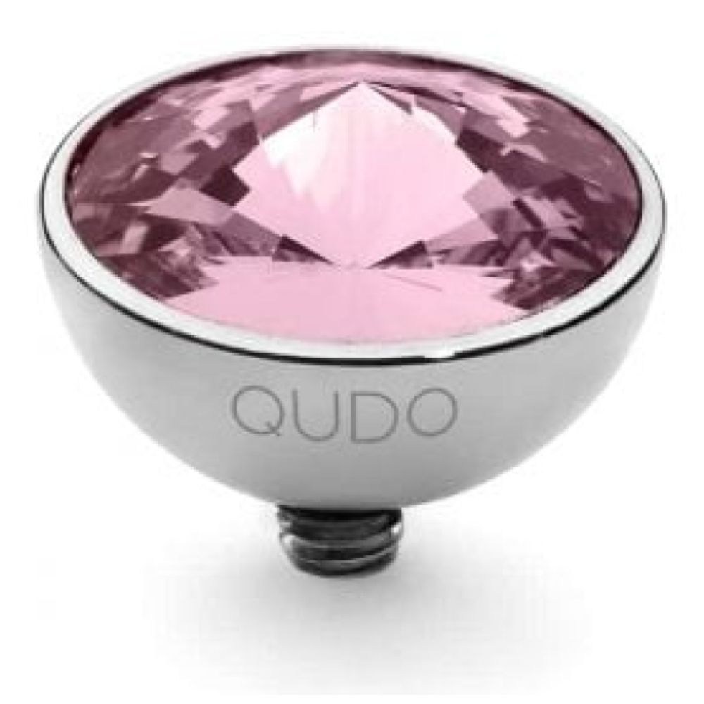 Famosa Silver 11.5mm Bottone Ring Top Light Rose