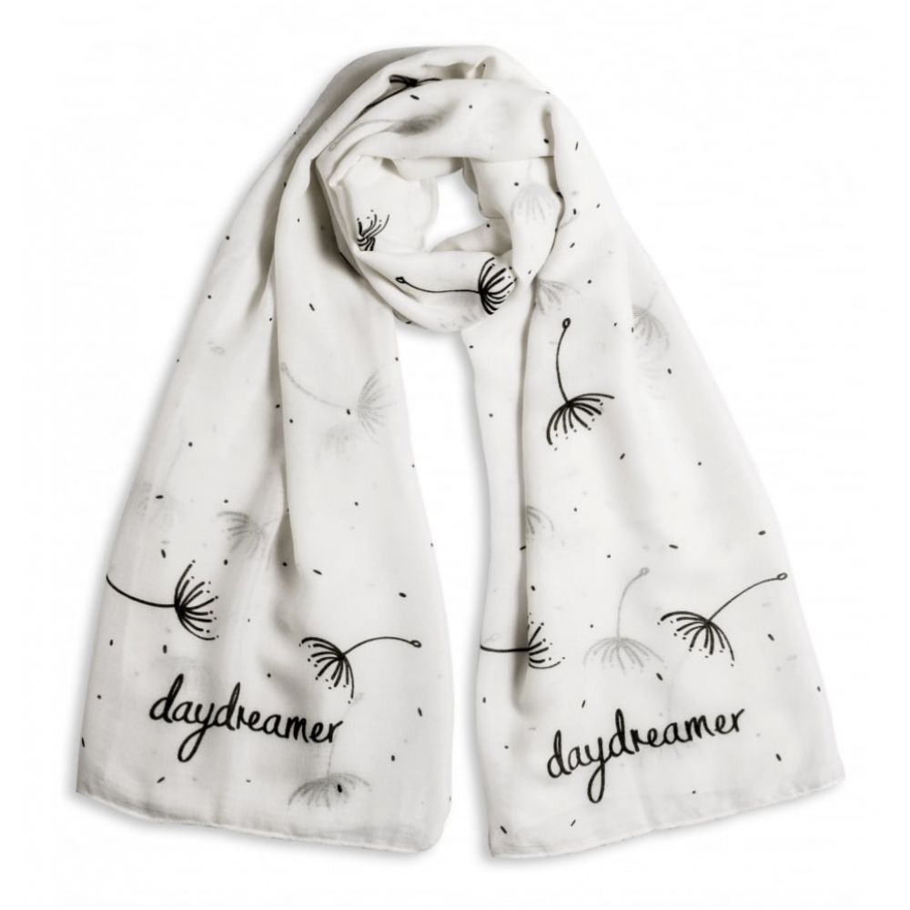 Sentiment Scarf - Daydreamer - White