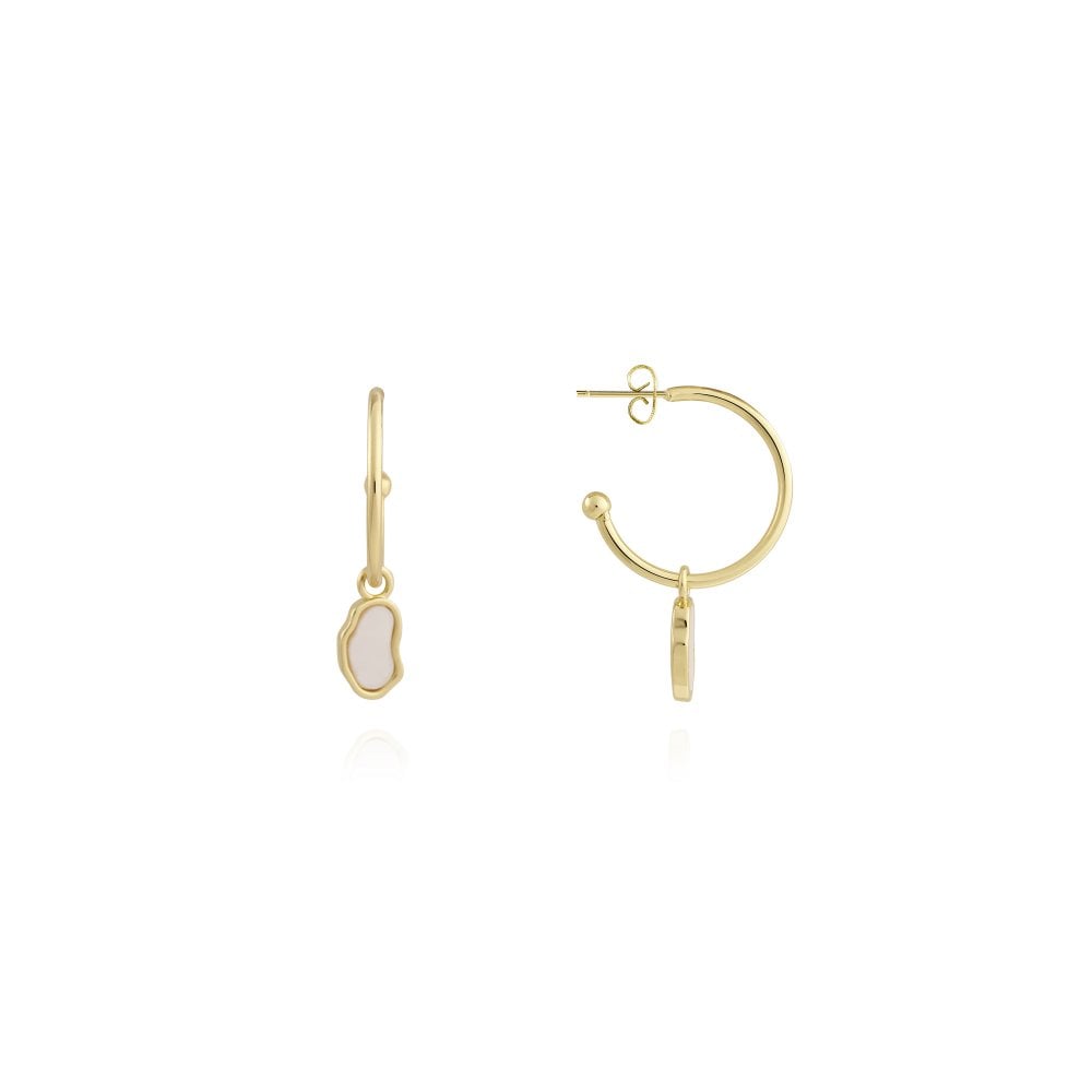 Treasure The Little Things Pearls Of Wisdom Gold Earrings