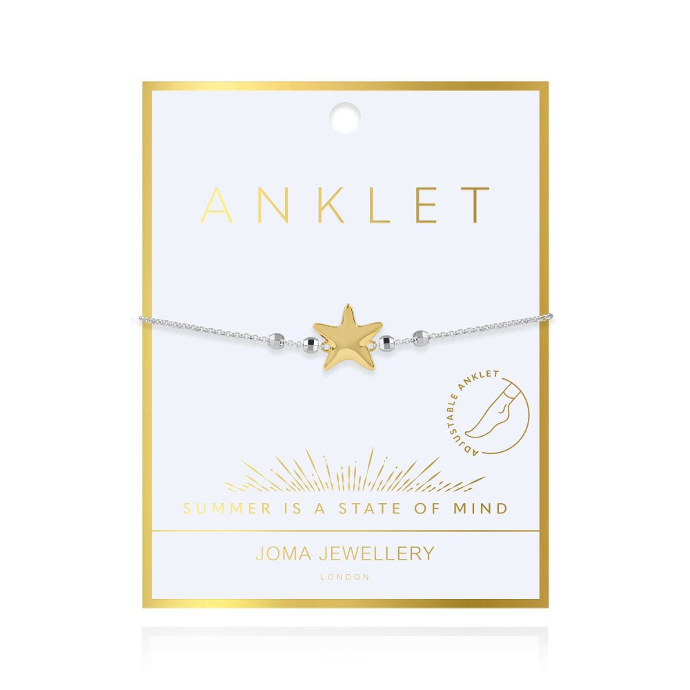 Two Tone Star Fish Anklet