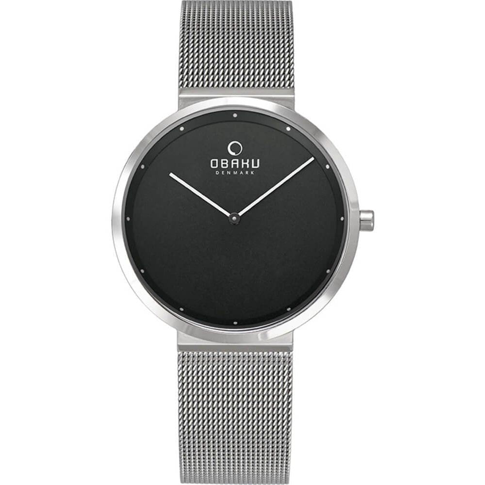 PAPIR LILLE - ONYX Stainless Steel  Mesh Strap & Case With Black Dial Ultra Slim Ladies Watch